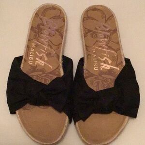 Blowfish Malibu Sandals size 8  Black Bow Tie upper new never worn